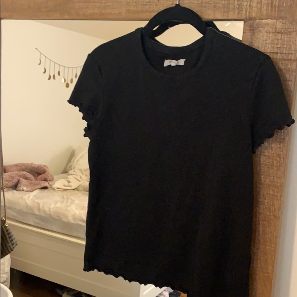 Madewell Black Shirt w Ruffles